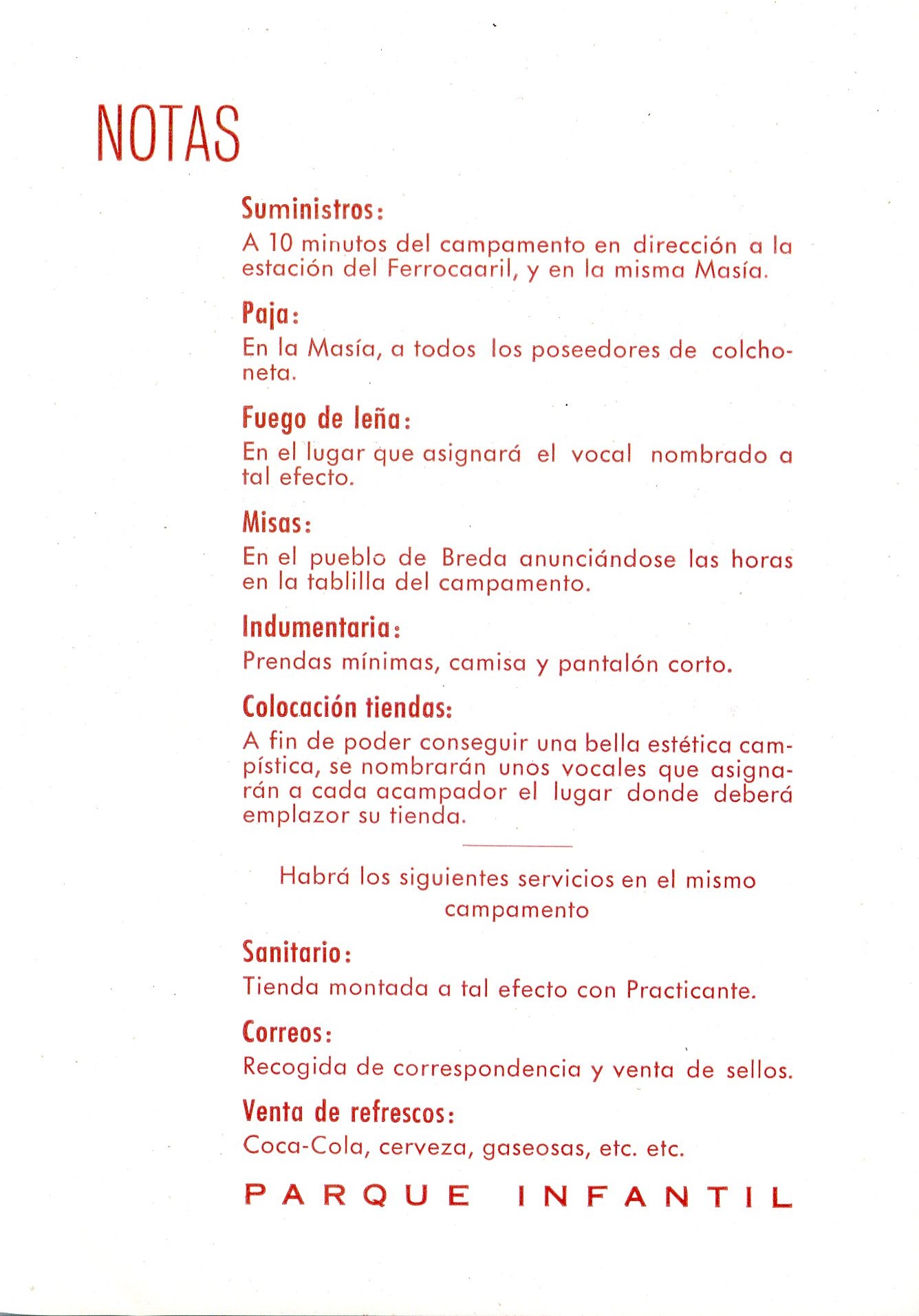 Campamento General UEC : Otoño 1959 : Días 10, 11 y 12 octubre Breda "Cor d'en Marc" - Miniatura 4